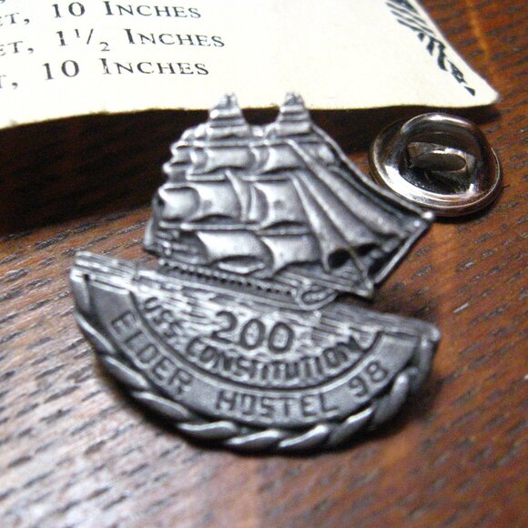 USS Constitution 1998 Anniversary Lapel Pin Card - Picture 5 of 9